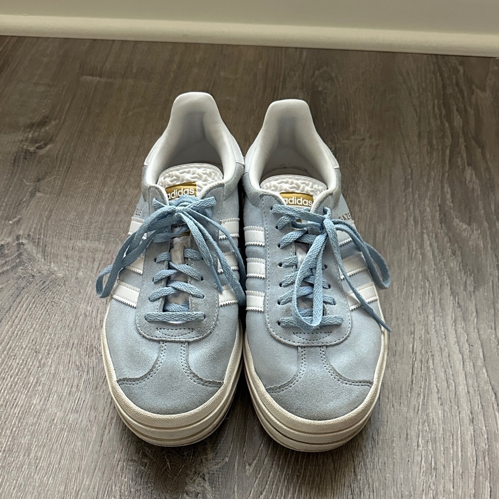 Women's Adidas Gazelle Sneakers in Light Blues